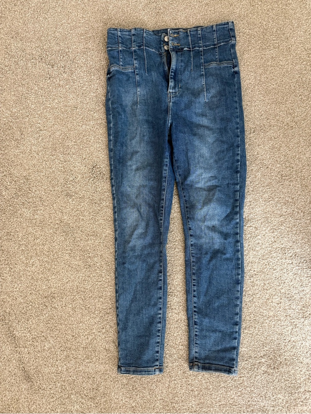 We The Free High-Rise Skinny Jeans in Dark Blue